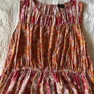 Rachel Zoe Floral Print Dress in Red and Pink